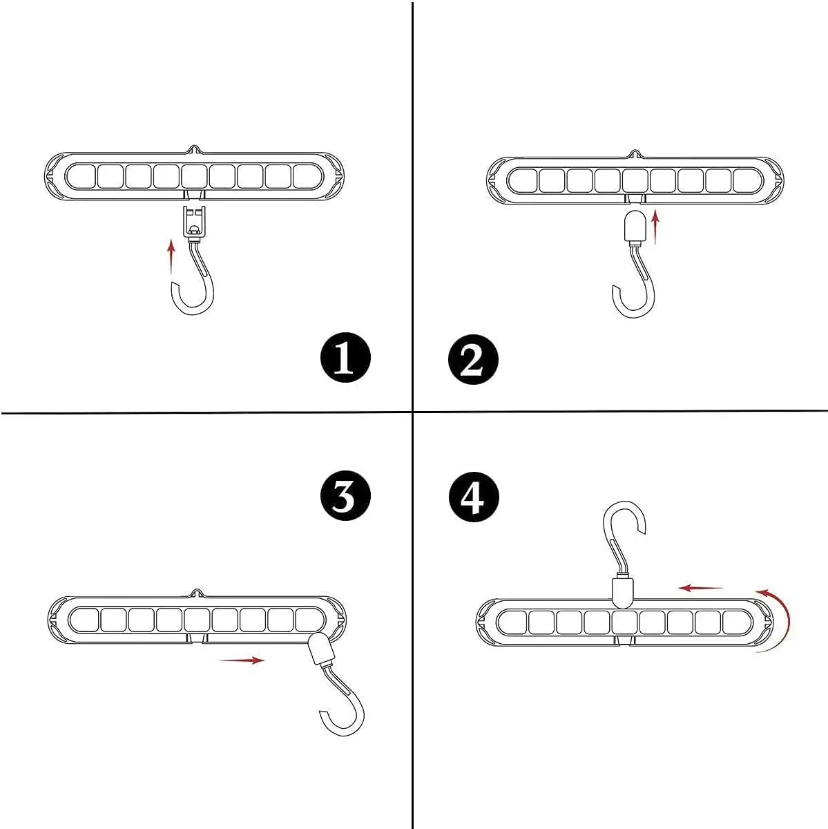 شماعة سحرية لتوفير المساحة لخزانة الملابس الثقيلة، منظم خزانة الملابس، أساسيات غرفة النوم، تخزين الخزانة