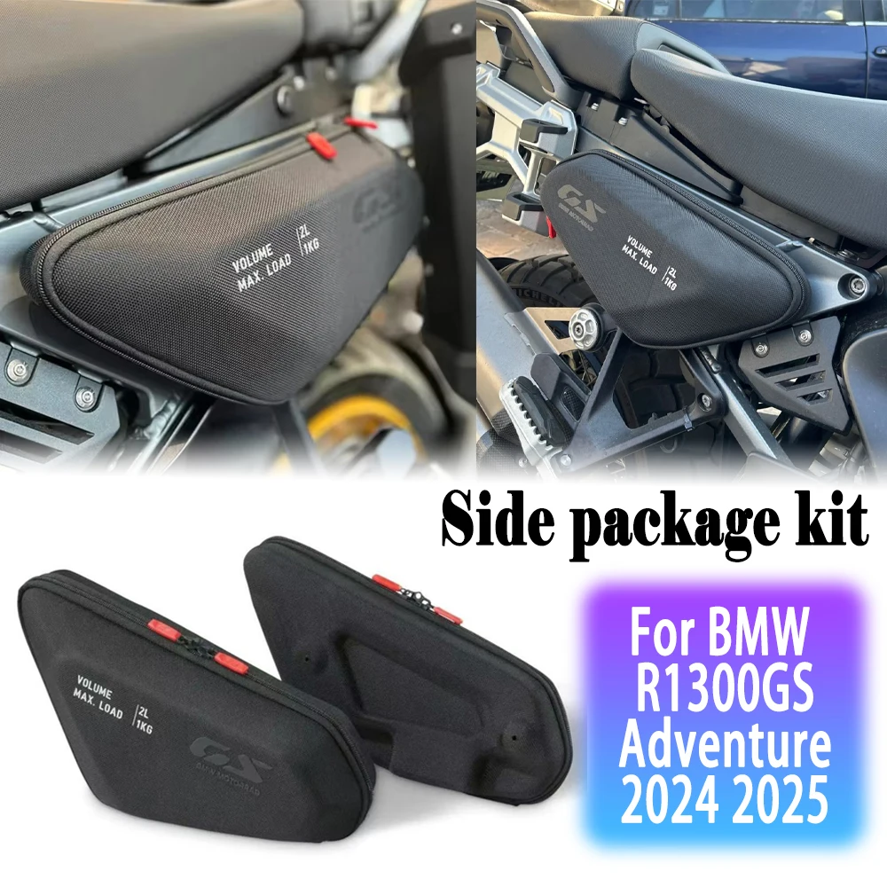 

Для BMW R1300GS Adventure 2024 2025 R 1300 GS ADV R1300GSA Мотоциклетная сумка с быстрой фиксацией бака, боковая сумка для радиатора, сумка для хранения рамы