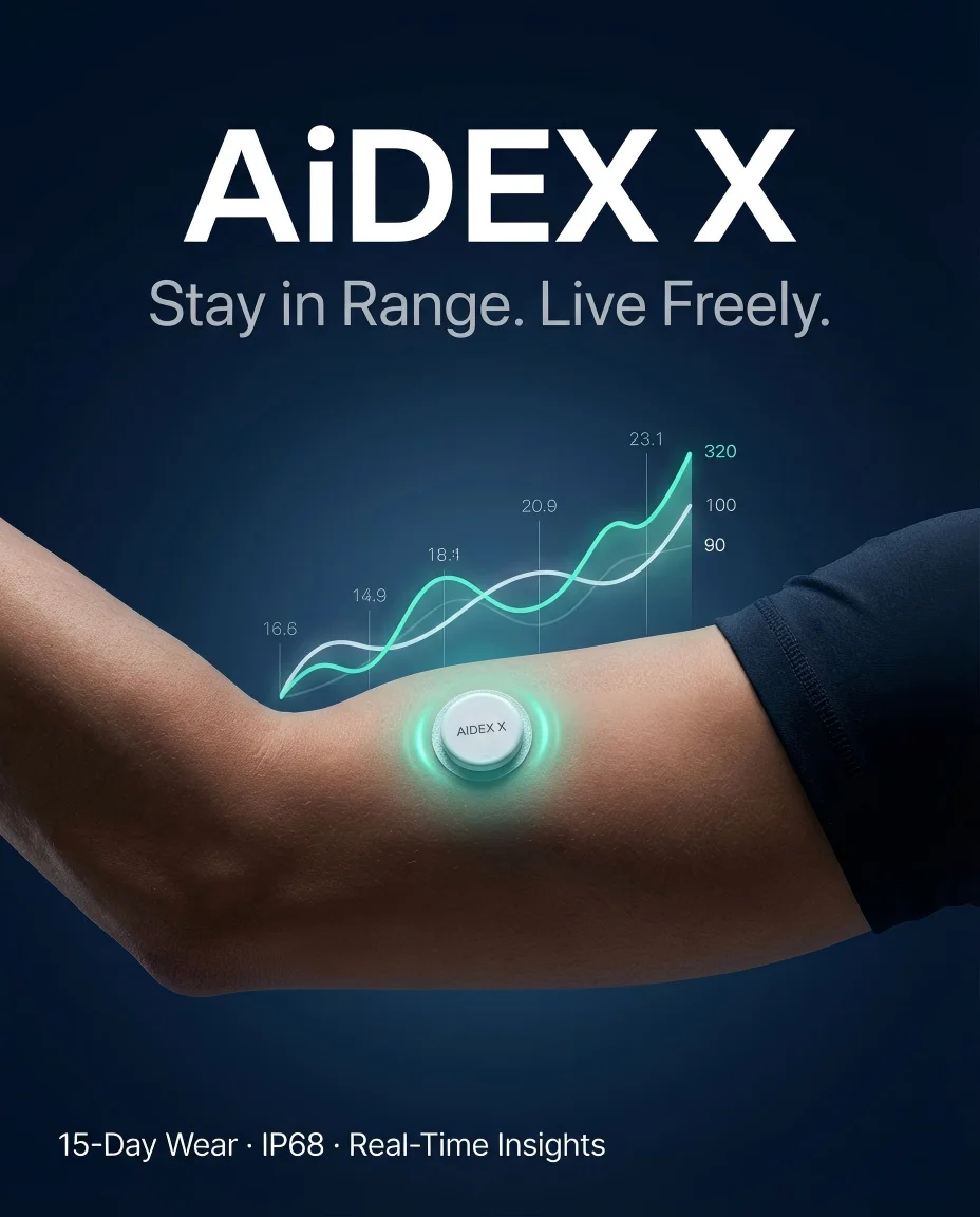 parche-biosensor-inteligente-aidex-x-monitor-metabolico-continuo-de-15-dias--informacion-sobre-el-nivel-de-glucosa-en-tiempo-real--resistente-al-agua-ip68--sin-dedos