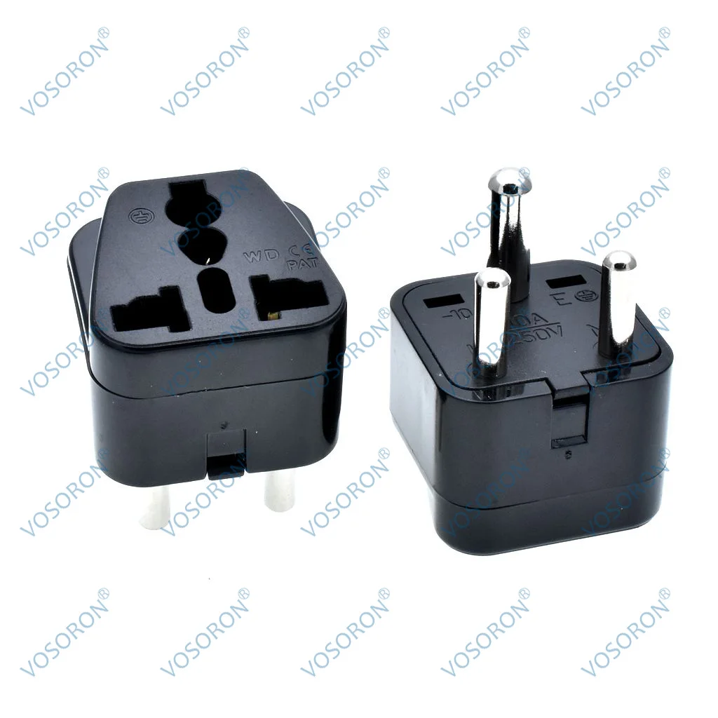 Small South Africa Converter (Type D), AU UK US EU To South Africa/India/Russia/Sri Lanka Travel Plug AC Power Outlet Adapter