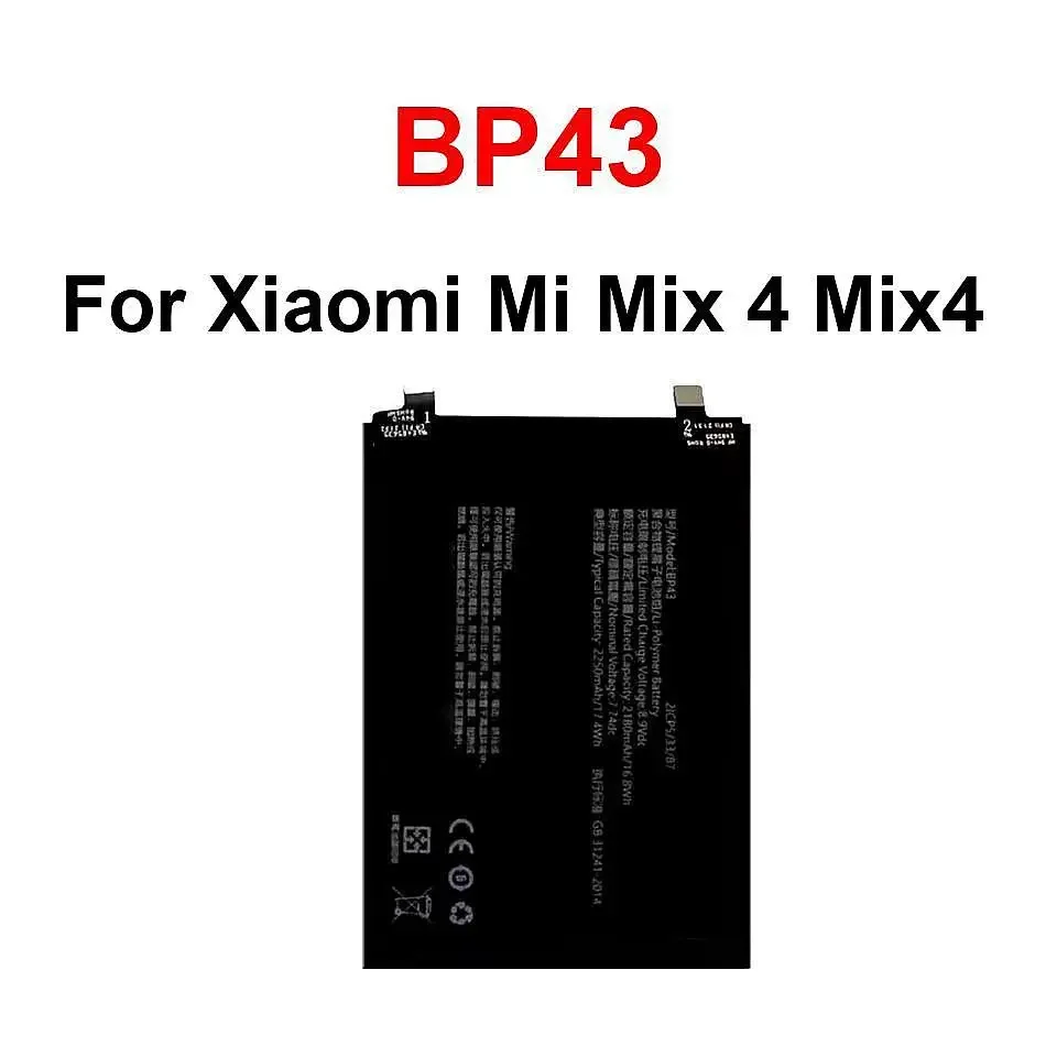 

Safety NEW For Xiaomi Mi Mix 4 Mix4 BP43 Mobile Phone Battery