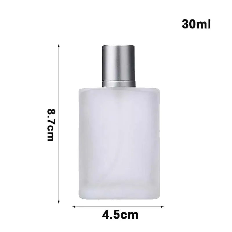 30 ML/50 ML Matglas Lege Spray Fles Parfum Verstuiver, Hervulbare Fijne Mist Spray Lege Parfum Bott