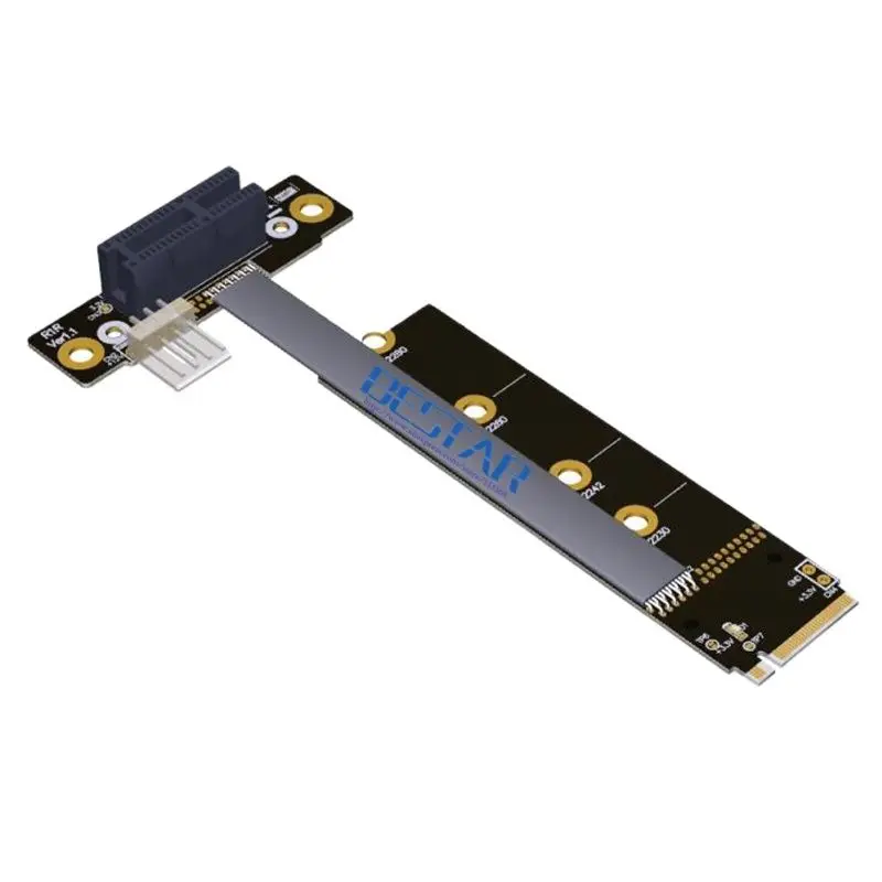 M2 NVMe To pcie 3.0 1x 16x Riser Graphics Extension cable 25cm 35cm 45cm 55cm 1ft 2ft , M.2 NGFF PCI-E 1x Elbow Gen3.0 8Gbps