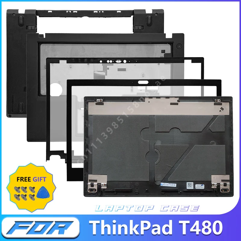 New Laptop Shell For ThinkPad T480 20L5 20L6, LCD Back Cover Front Bezel Palmrest Bottom Base Case Laptop Frames