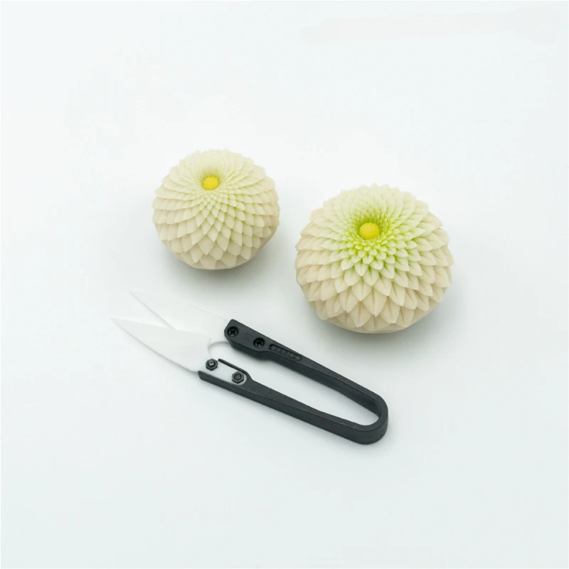 Japanese Wagashi Tool Scissors Wagashi Cut Chrysanthemum Petals Fine Scissors DIY Fondant  Polymer Clay Modeling Pottery Tool