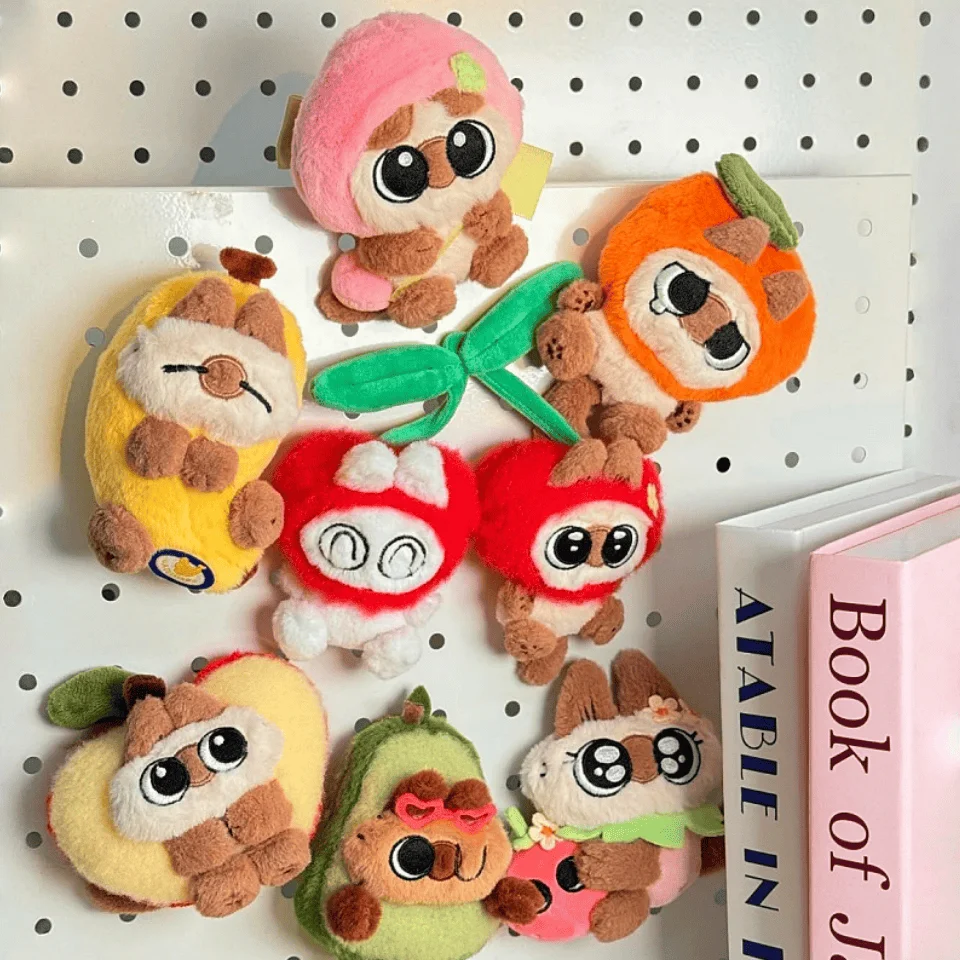 

Cat Azukisan Fruity Azukisan Series Plush Fridge Magnet Pendant Blind Box Kawaii Siamese Figure Bag Pendant Decor Toys Gift