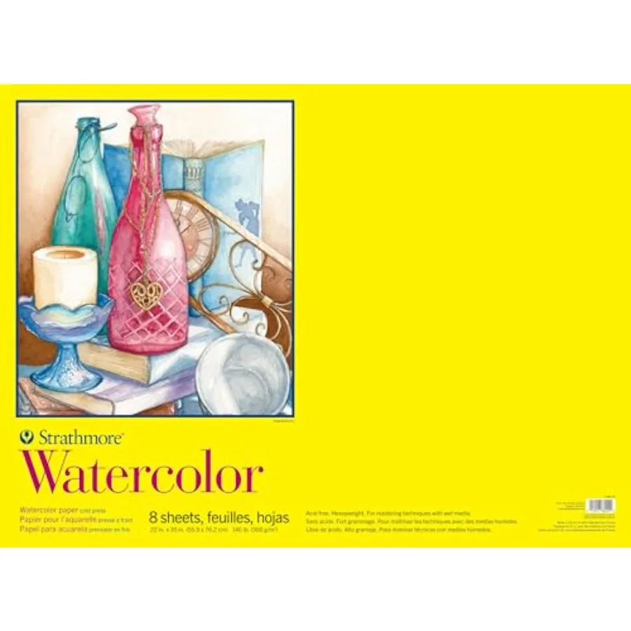 

300 Series Watercolor Paper Pad for Painting and Art, Coldpress, 22 x 30 inches, 8 Sheets