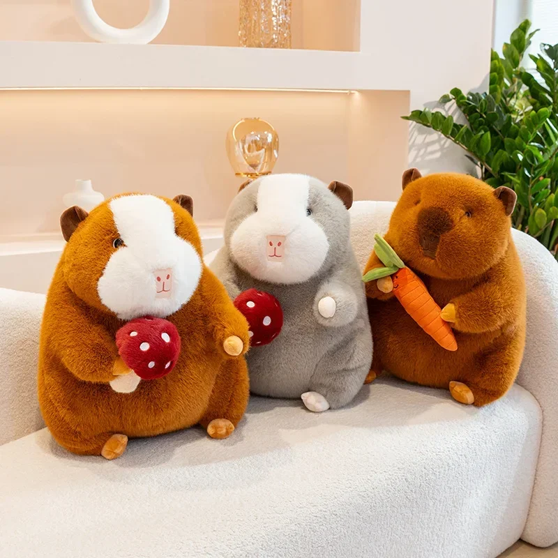 Cute Real Life Guinea Pig Plush Doll Kawaii Piggy Stuffed Capybara Toys Simulation Animal Huggable Pillow Lovely Christmas Gift