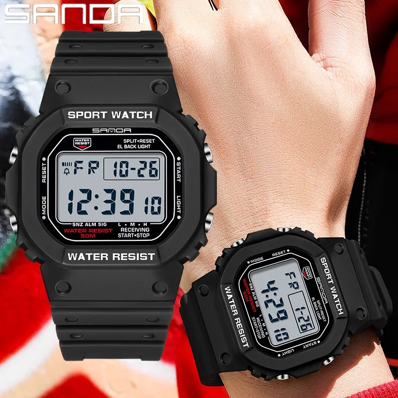 SANDA G-Style Military Outdoor Sport Male Watch Watches For men Running Stopwatch Electronic Clock LED Digital Men's Watches