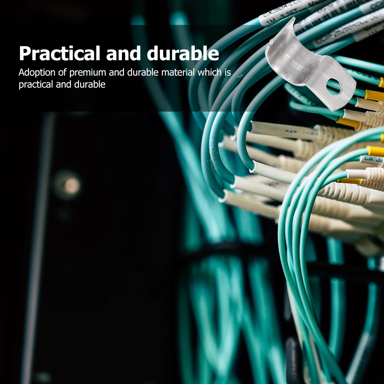 

100Pcs Cable Management Fixing Buckles Durable Sturdy Wire Holder Simple Install Multipurpose Organizer for Power USB Audio