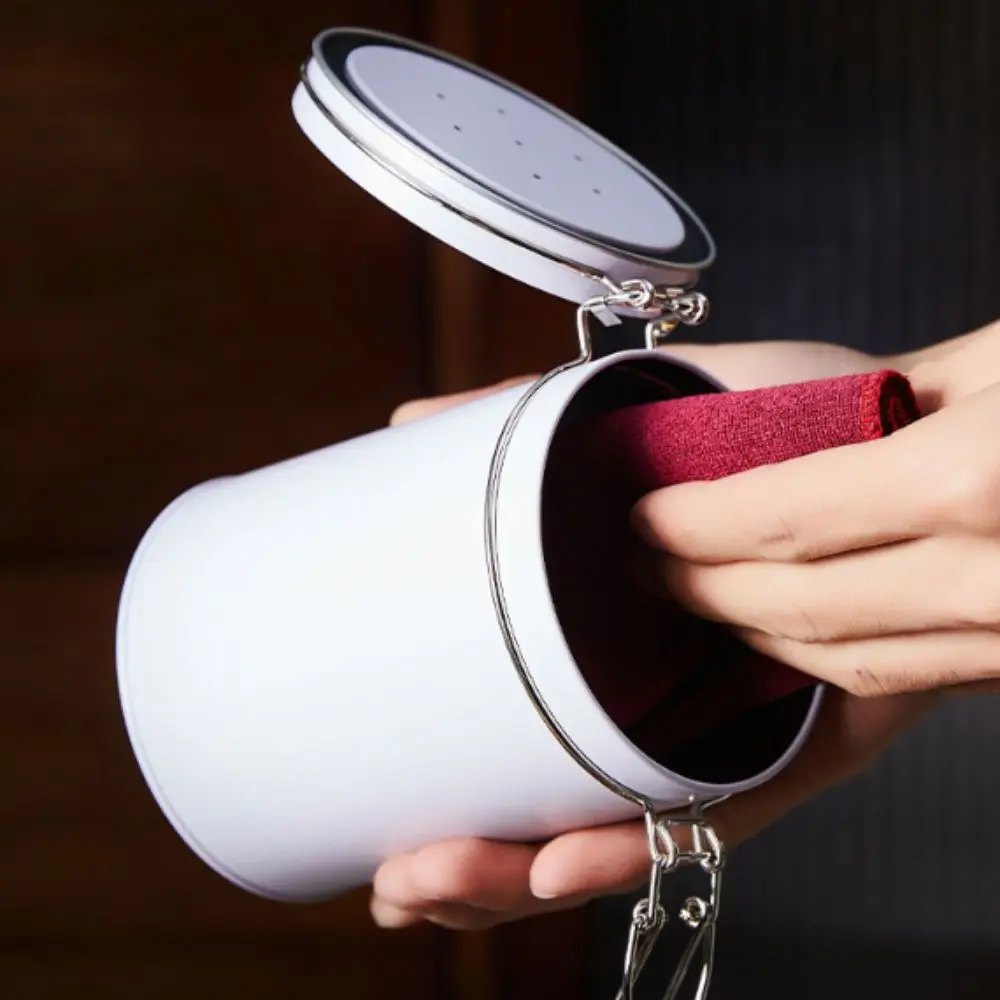 

Tinplate Airtight Coffee Canister with Check Valve Multifunction Coffee Storage Jar Clamp Lid Large Capacity Food Storage Box