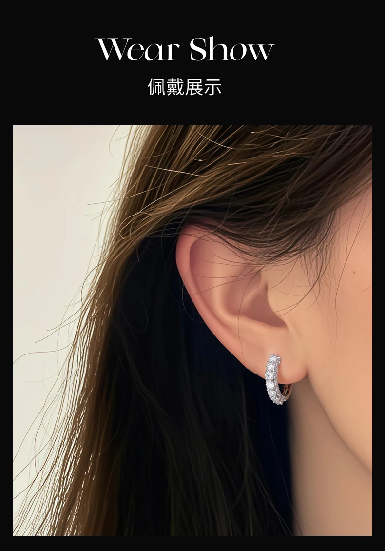 

На каждый день: комплект из 7 серег с муассанитом. | Уникальный подарок на День святого Валентина для ваших любимых