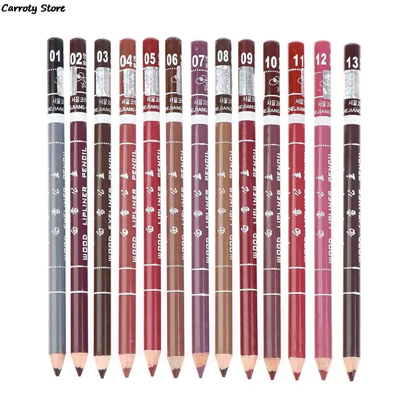 Professional Wood Lip liner Waterproof Lady Charming Lip Liner Soft Pencil Makeup Women\'s Long Lasting Cosmetic Tool 28Color