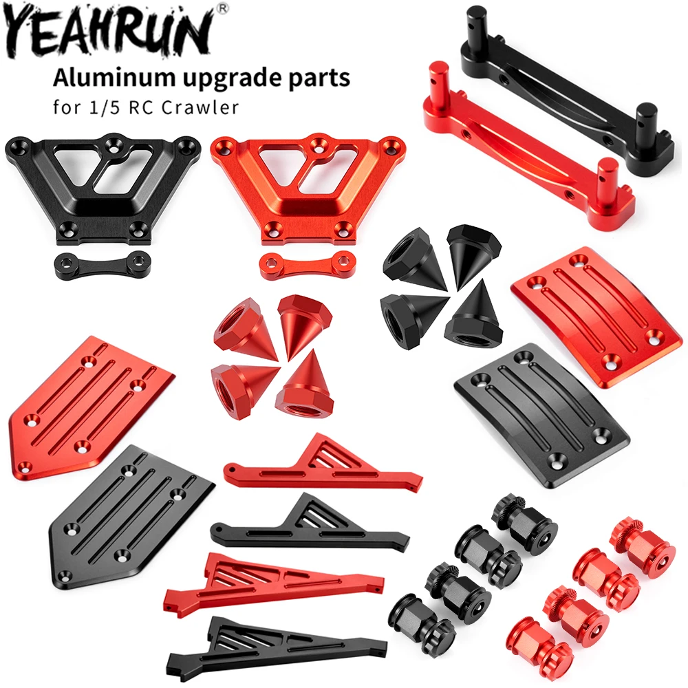 

YEAHRUN из сплава с ЧПУ, передняя и задняя защитная пластина, защита шасси, броня, опорная скоба для Lo-si 5IVE-T 2,0 1/5, детали для обновления радиоуправляемой модели автомобиля