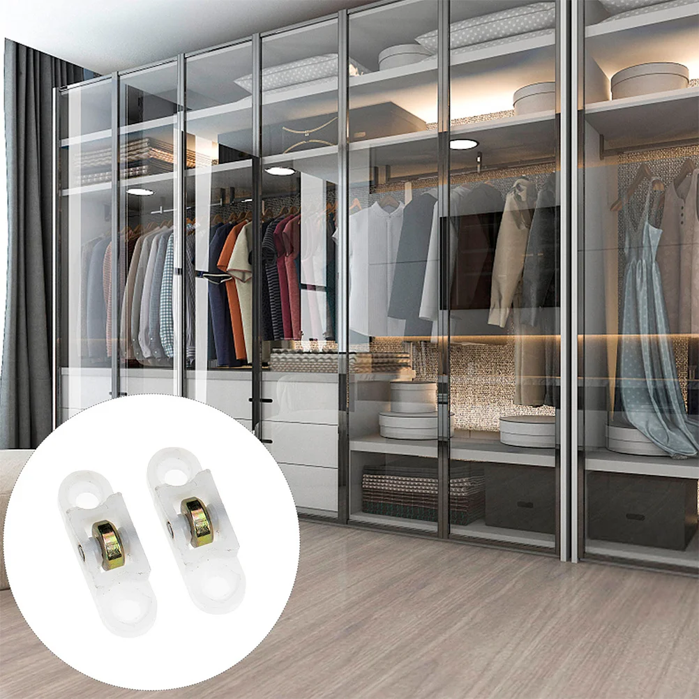 

20Pcs Durable Sliding Door Pulley Nylon Single Wheel for Windows Cabinets Easy Slide Sliding Door Roller Screen Single Wheel