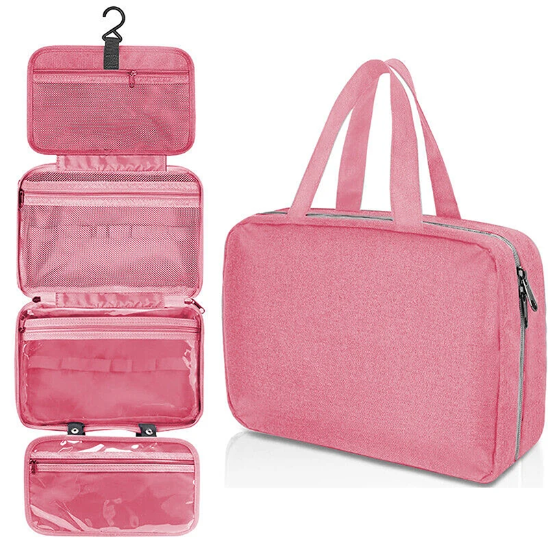 Large Hanging Hook Toiletry Bag Waterproof Folding Handbag Travel Makeup Cosmetic Razor Storage Organizer Case Bathroom Supplies image 6