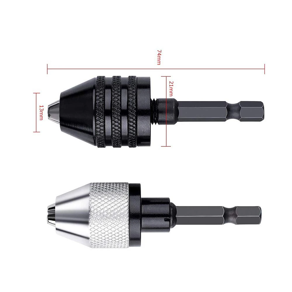 Drill Chuck Keyless Screwdriver Impact Driver Adaptor Electric Micro Motor Clamp Mini Chuck Fixture Hex Shank Drill Bits Adapter