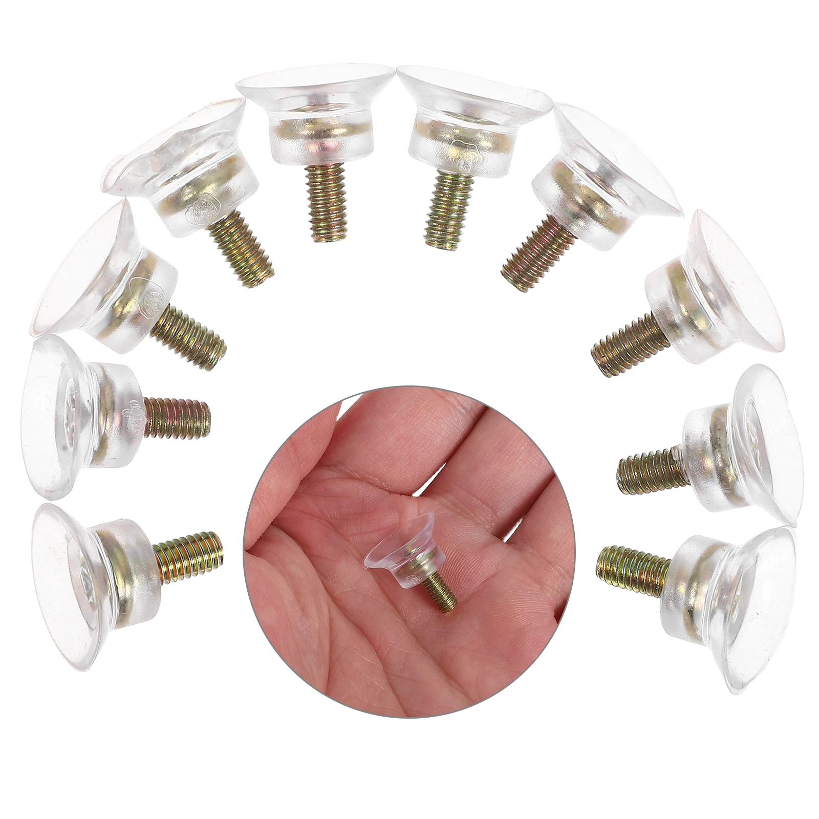 

10pcs Screw Rod Glass Bracket Transparent 1 5CM Furniture Feet Pads Chair Leg Covers Non Slip Coasters Strong Suction No