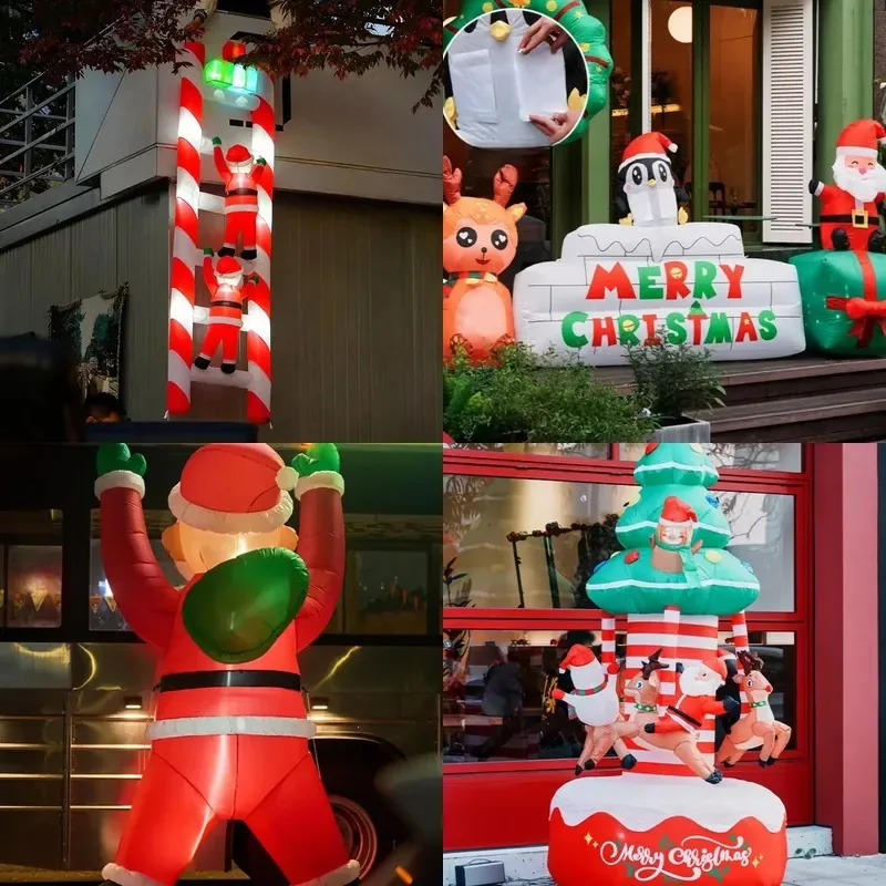 Creative new design Christmas climbing ladder Santa Claus outdoor Christmas decoration