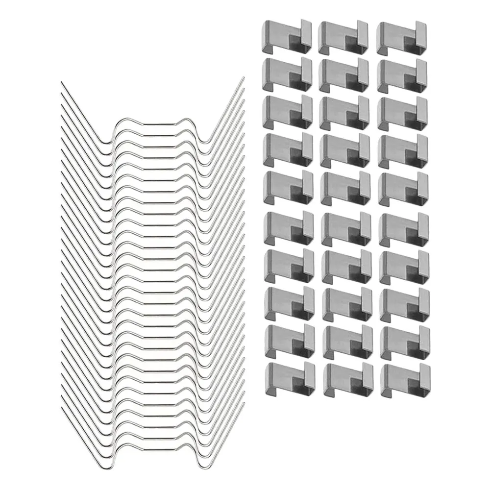 

100pcs Greenhouse Repair Kit Silver Wire Clips Hardware Securing Panel Glass Pane Fixing Gardening Accessories