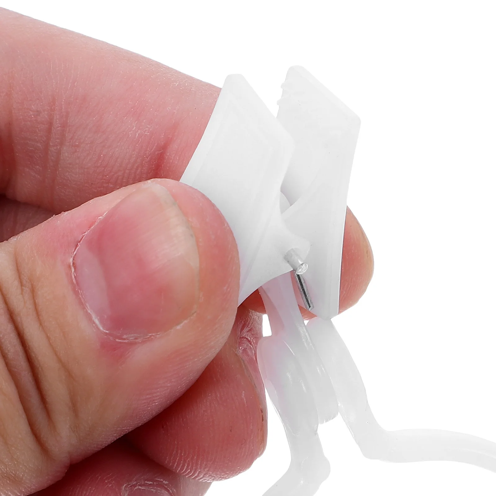 100pcs Curtain Rings Resin Drapery Hangers Smooth Heavy Duty White Plastic Clips For Window Drapes Rods Home Decor Easy Install