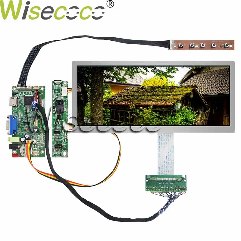 Bar IPS LCD Screen 850cd Hight Brightness Outdoor Automotive Display 3G Vibration 10.3 Inch LVDS 50 PINS Control Board Wisecoco