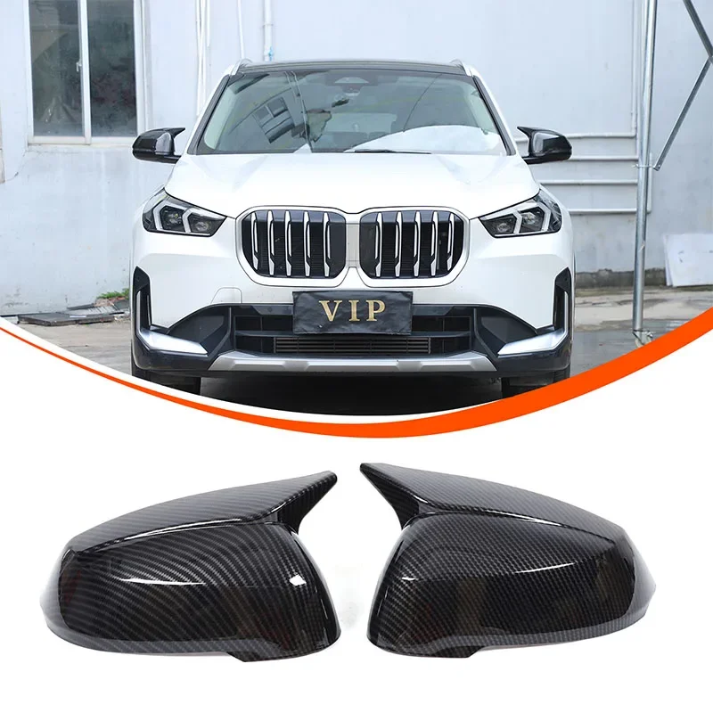 For BMW X1 iX1 U11 2023-2024 ABS Carbon Fiber Car Styling Car Exterior Mirror Cover Sticker Car Accessories 2Pcs LHD