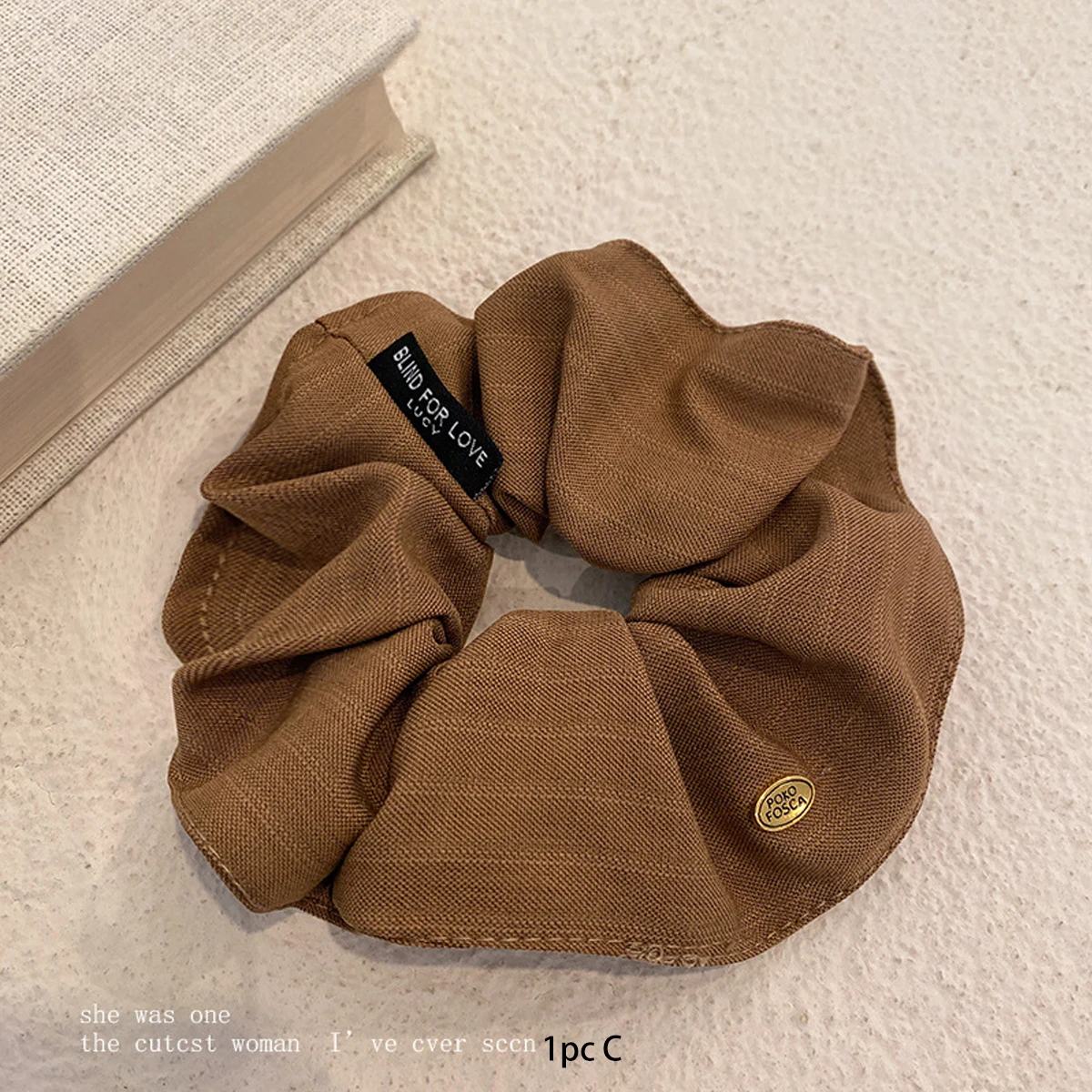 Koreanischer Retro-Streifen-Haargummi, großer Haargummi für niedrige Pferdeschwänze für Damen, hochwertiger Haargummi für Dutt, Haaraccessoires – Detail 6