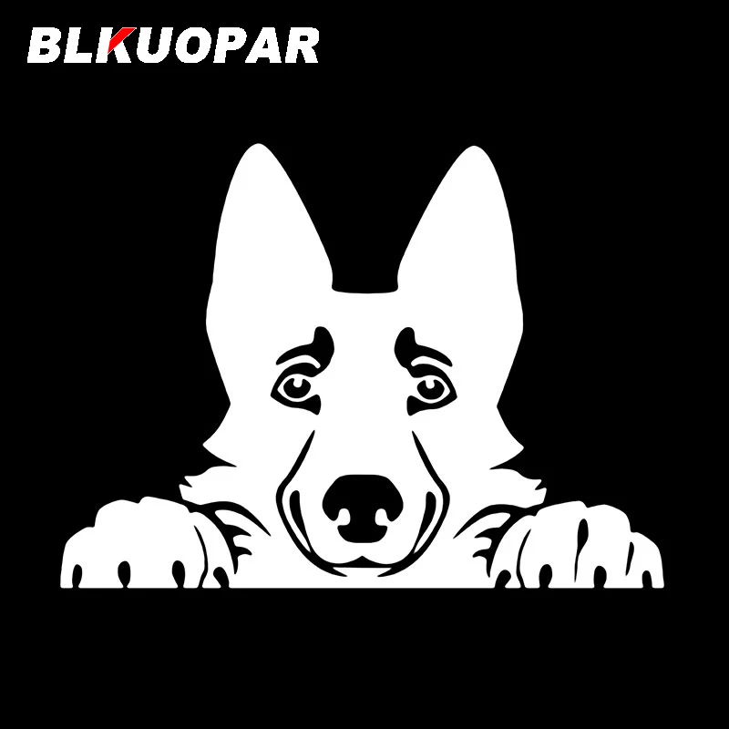BLKUOPAR German Shepherds Dog Car Stickers Cute Animal Decal Waterproof Die Cut Surfboard Motorcycle Car Decoration
