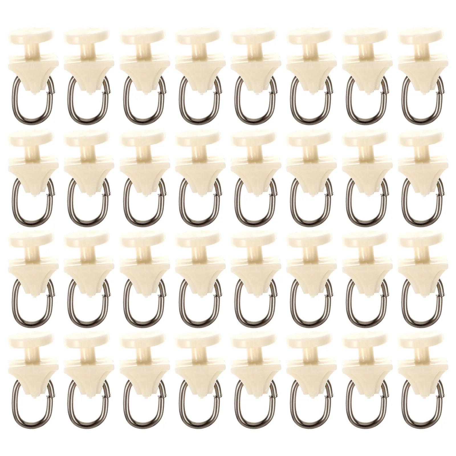 100 قطعة ستارة مسار طائرات شراعية بكرات بلاستيكية تصميم نحيف سهل الشريحة ملحقات ستارة المنزل عداء مسار السكك الحديدية #6