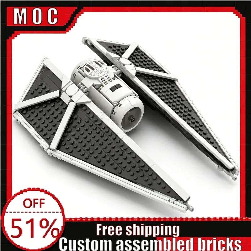 310-pcs-moc-sharp-wing-space-attack-fighter-building-blocks-model-diy-assembly-educational-toys-creative-collection-display-gift