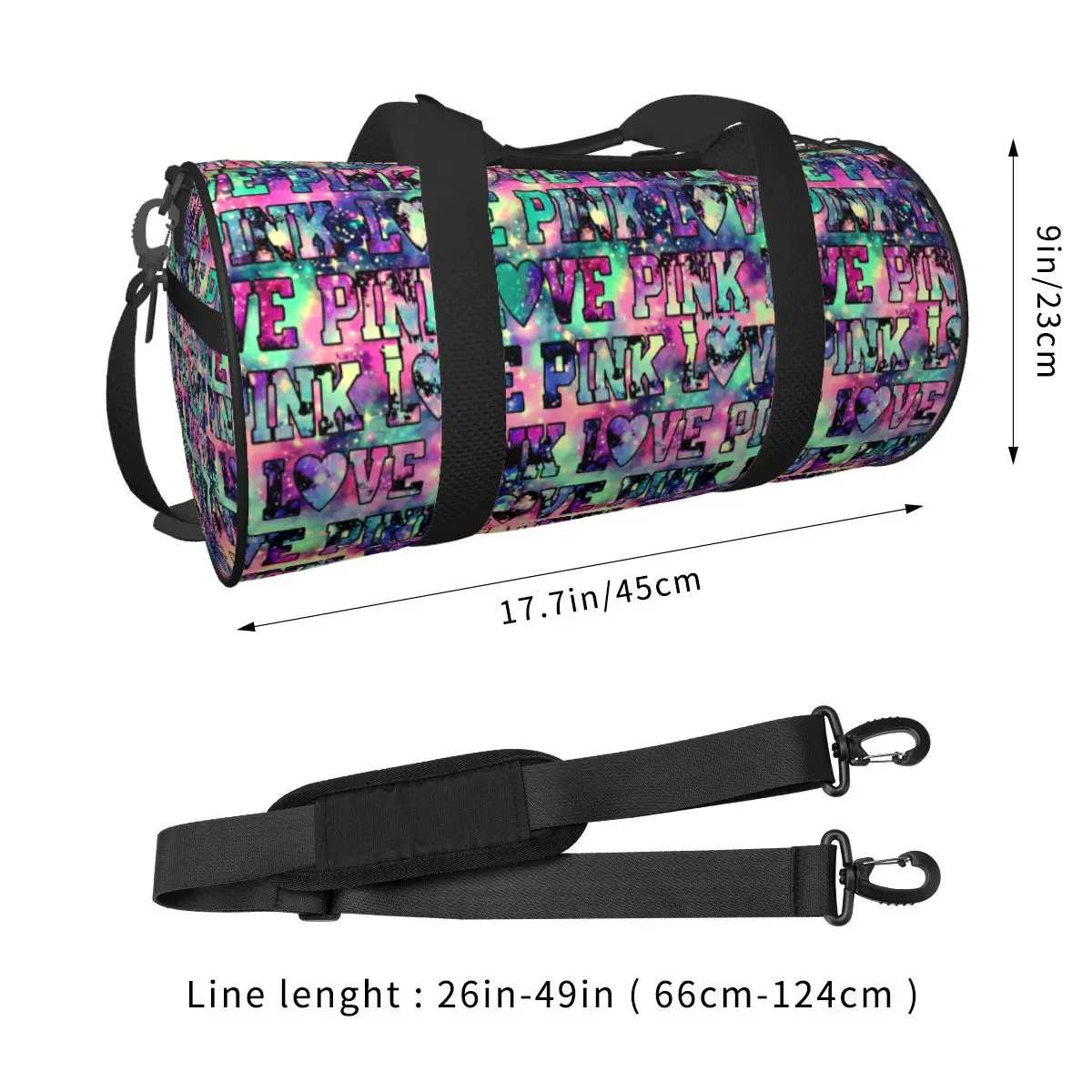 Funny Pink Graffiti Travel Bag Large Capacity Sport Bags Weekend Male Female Custom Gym Bag Training Retro Fitness Bag