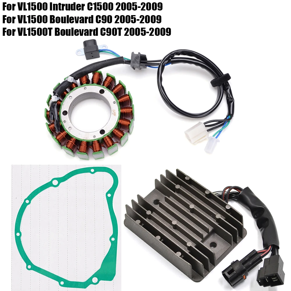 Stator Coil Gasket Regulator Rectifier For Suzuki VL1500 Intruder C1500 VL 1500 Boulevard C90 VL1500T Boulevard C90T 2005 - 2009