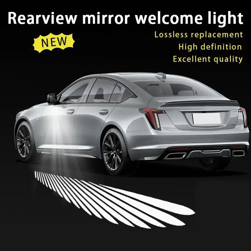 

2Pcs Suitable for Cadillac CT4/CT5/CT6/ATS/CTS/ Escalade rearview mirror welcome carpet light projection