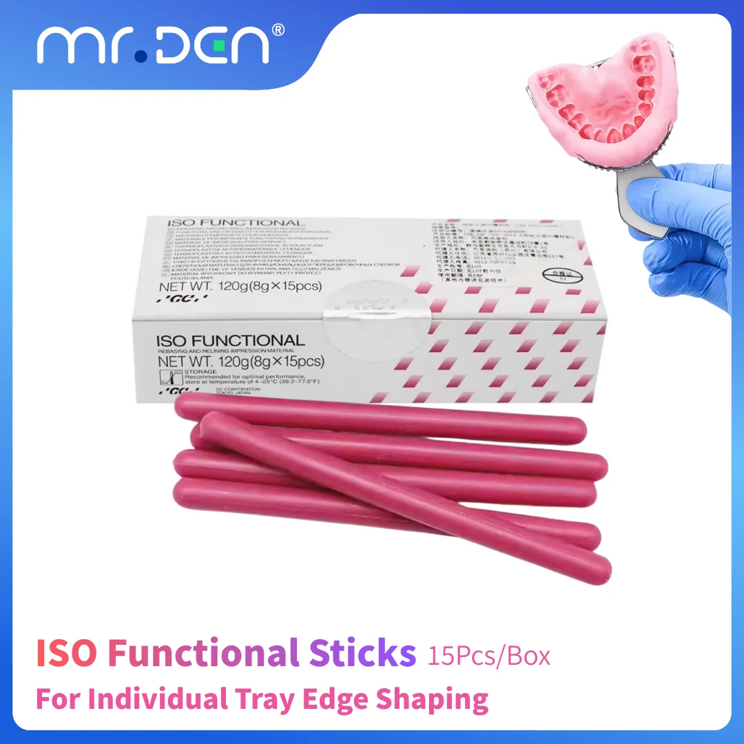 1Box/15Pcs GC Dental ISO FUNCTIONAL Compound Sticks Rebasing Relining Impression Material Denture Teeth Individual Tray Wax