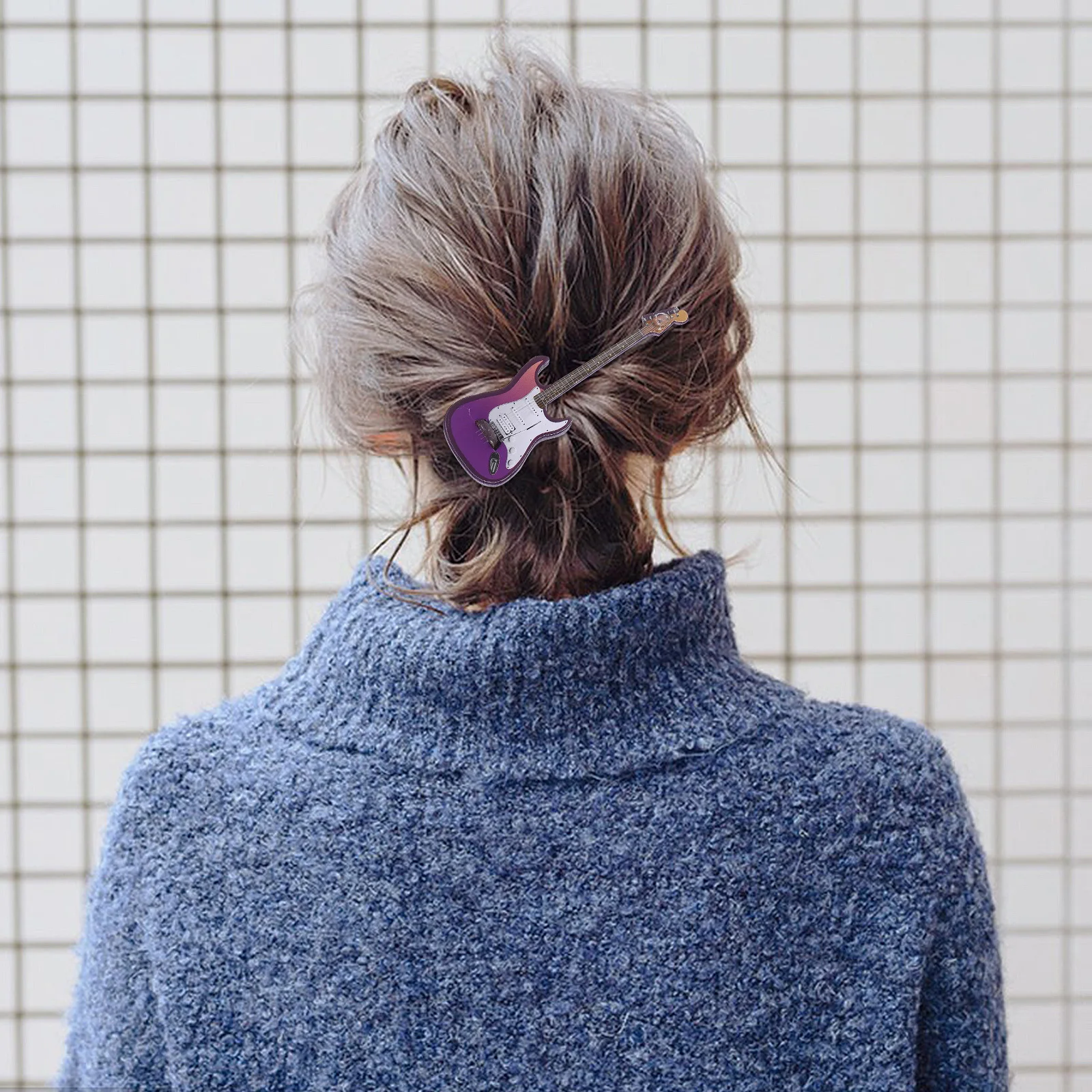 4 Stück Musik-Haarspangen aus Metall, Gitarren-Haarnadeln, Punk-Stil, Haarschmuck für Konzerte, Festivals, täglicher Gebrauch, Neuheit-Haarnadeln