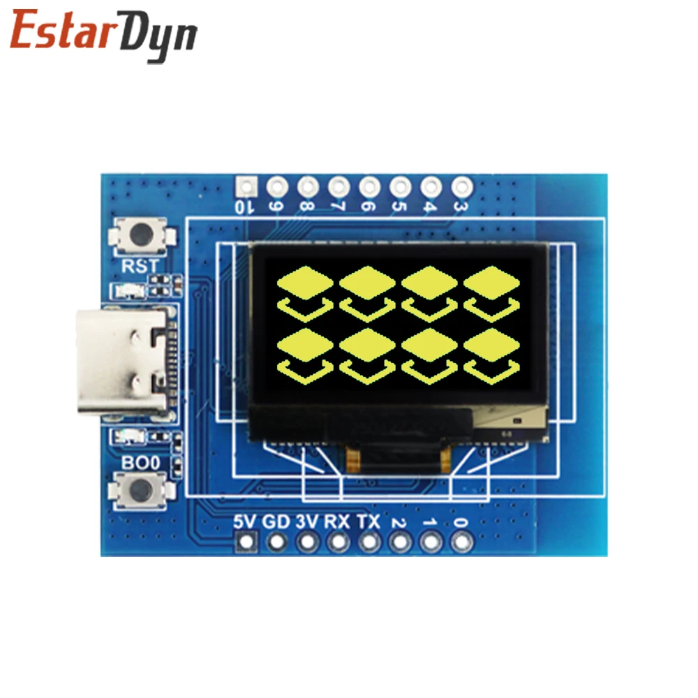 ESP32-C3 IoT Board 0.96 Inci Layar OLED WiFi Bluetooth Antena Keramik Modul Mikrokontroler untuk Rumah Pintar Arduino ESP32-C3