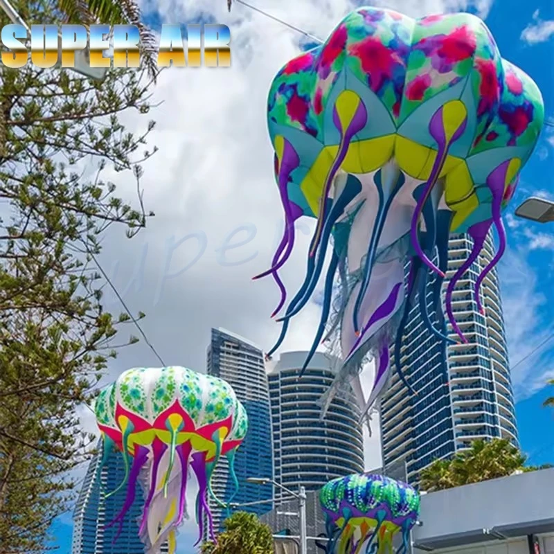 

Hanging LED Inflatable Jellyfish Balloon | Colorful Giant Air Model for Ocean Event & Nightclub