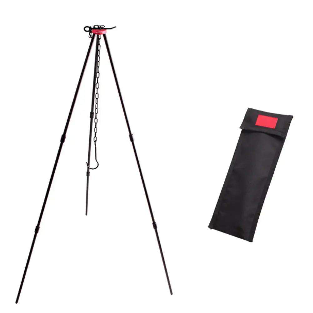 

1 set Portable Pot Tripod Stand Aluminum Alloy Lightweight Camping Cookware Rack For Outdoor Hanging Stove Bonfire Tripod