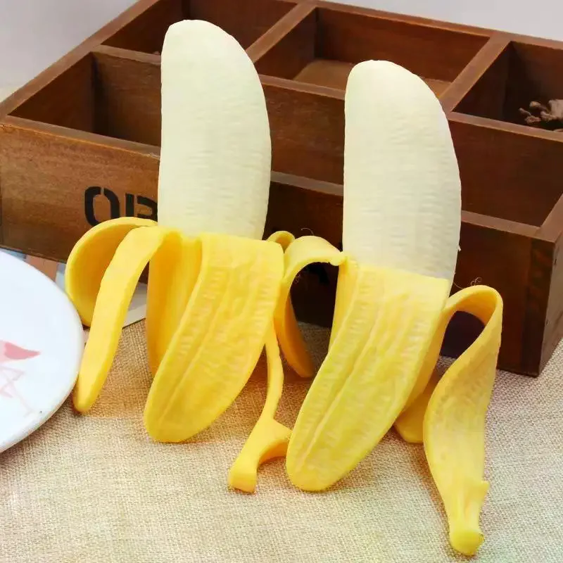 Realistic Banana Sensory Toy Stretchable Peel Slow Rising Stress Relief For Adults Home Office Relaxation