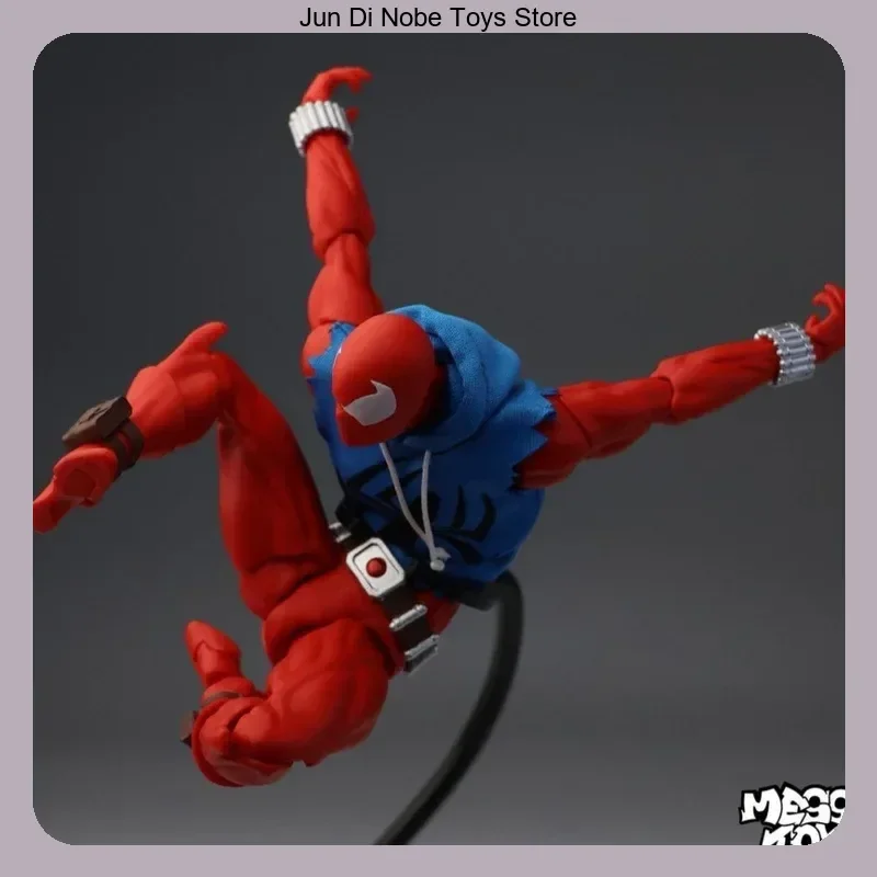 Scarlet Spider Blue Fabric Costume Articulated Action Figure Collectible Desktop Decoration Toy Gift