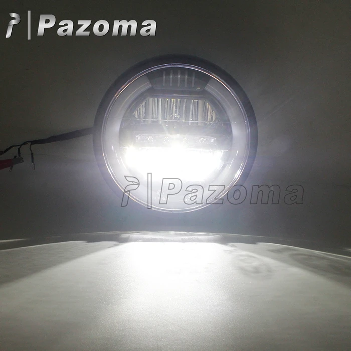 Faro LED para motocicleta Harley, faro redondo, luz de conducción DRL