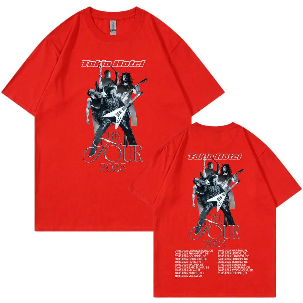 German Rock Band Tokio Hotel The Tour 2025 T Shirts Men Hip Hop