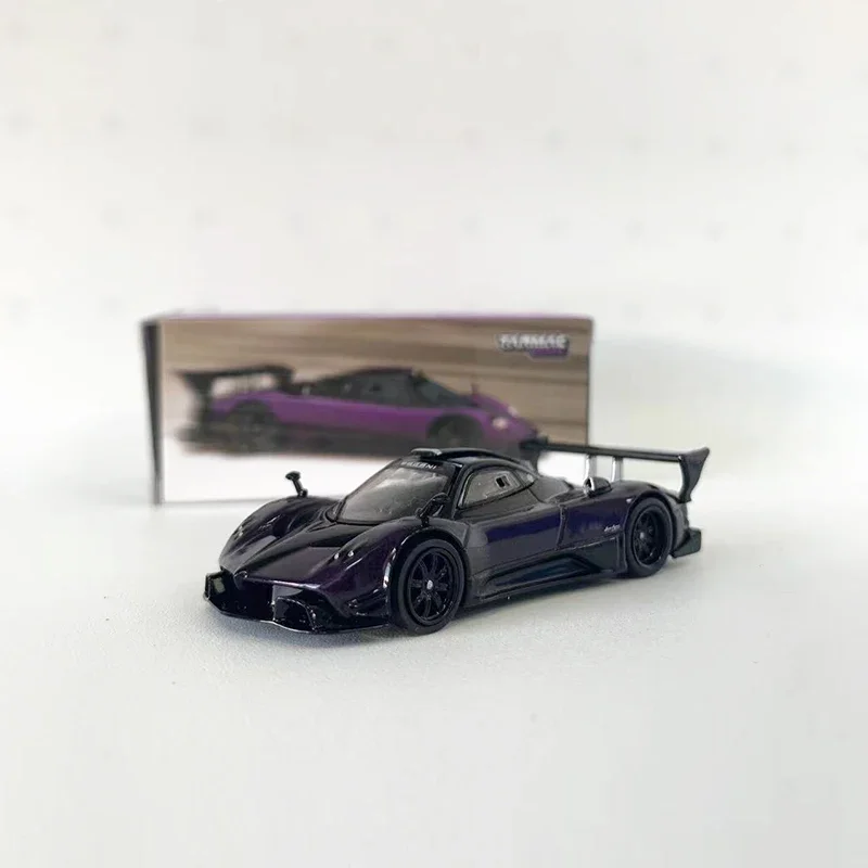 

Tarmac работает 1:64 модель автомобиля Paga Zonda R Viola PSO литой спортивный автомобиль-темно-фиолетовый