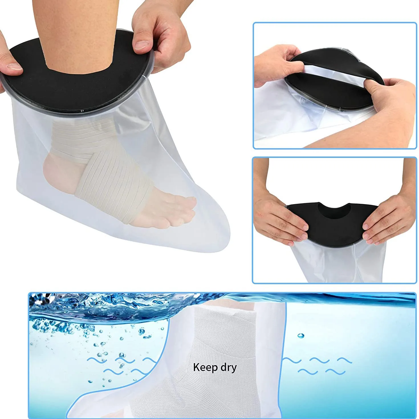 Waterproof Cast Cover Leg for Adult Ankle Shower Bath Watertight Foot Protector Wounds for Swimming Bath Accessories