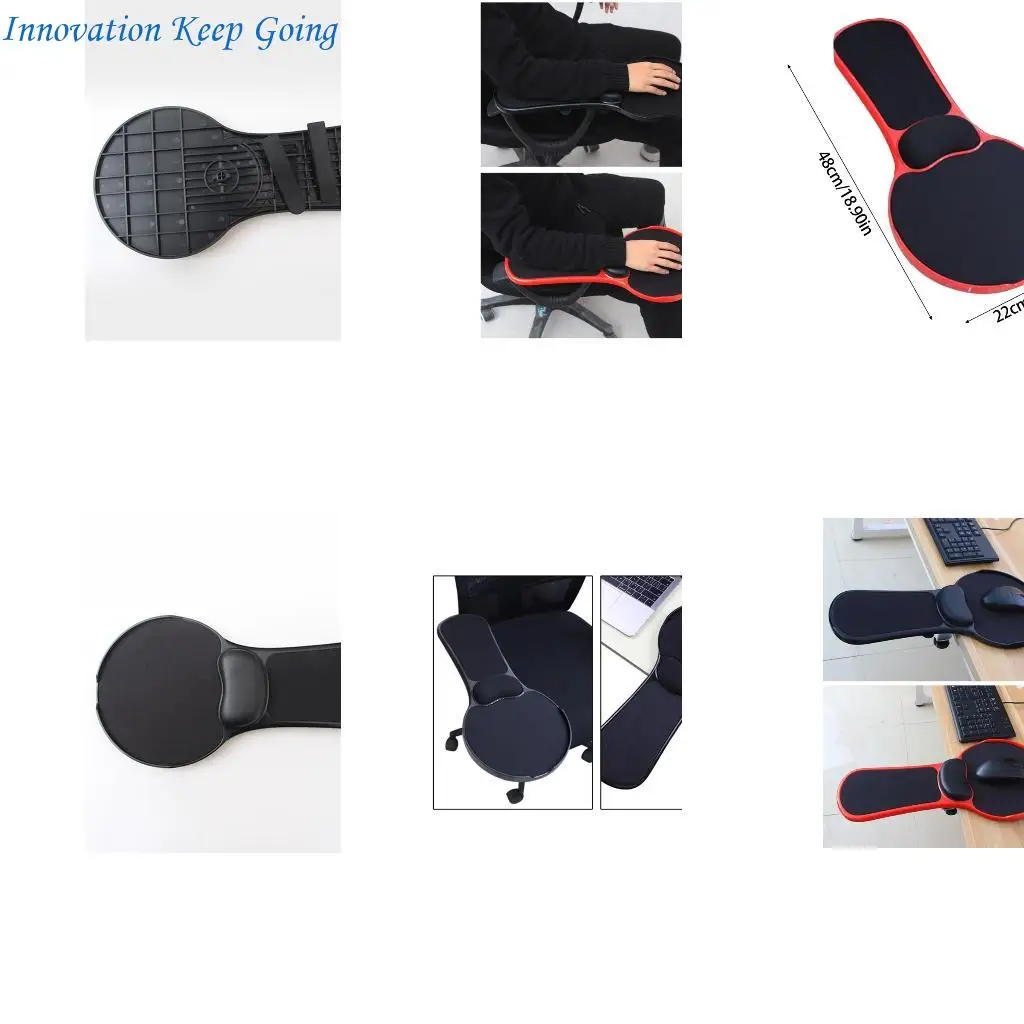 E65C Computer Desk Arm Extension Tray Wide 22cm Mouse Pad Removable Wrist Support Pad Ergonomic Rest For Prolonged Use