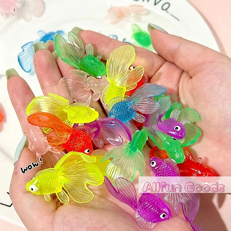 10/20/PCS Artificial Aquarium Goldfishes Fake Rubber Fish Ornament Realistic Moving Floating Fish Cat Toy Pet Supplies TMZ