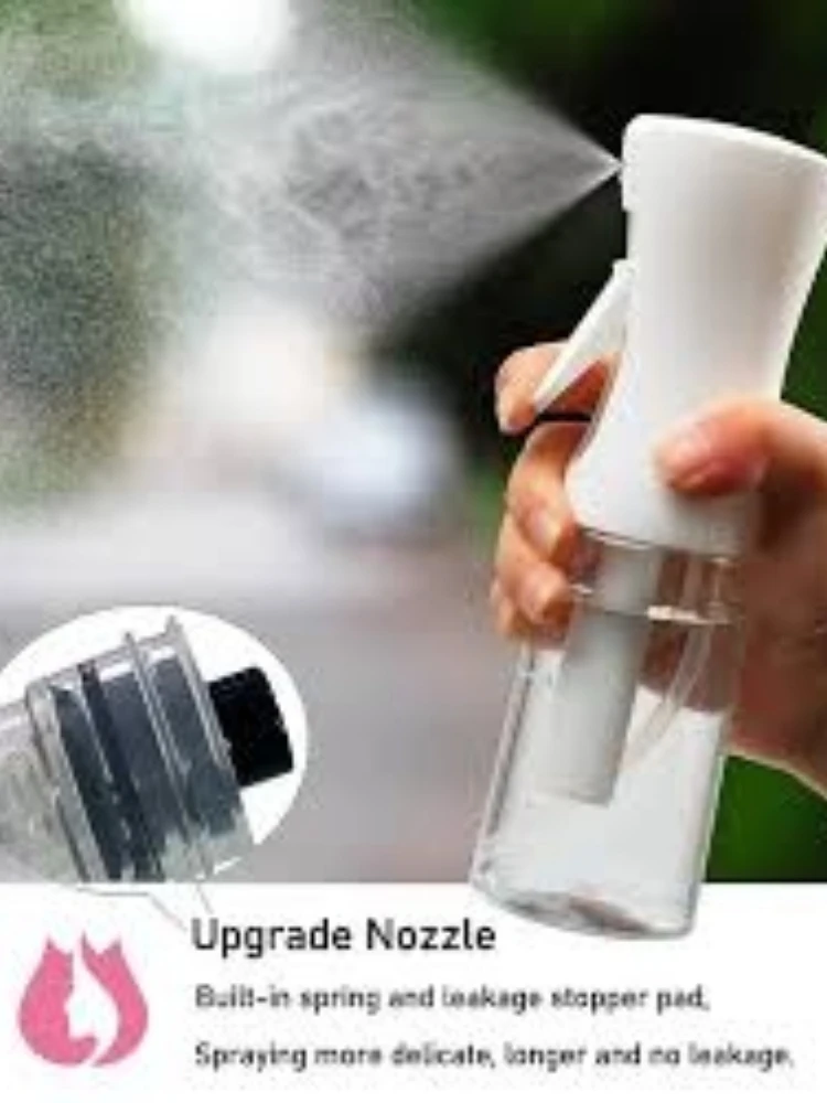 Flacon pulvérisateur à brume continue – Pulvérisateur d'eau fine pour salon, plantes et nettoyage |   Buse rechargeable et réglable haute pression