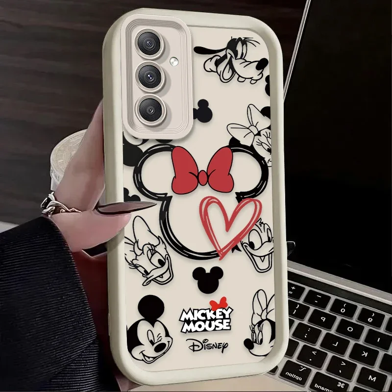 Cute Disney Mickey Minnie Phone Case for Samsung Galaxy S25 S24 S23 Ultra S22 S21 Plus FE 5G A54 A34 A14 A73 A53 A33 5G Cover - náhled 4