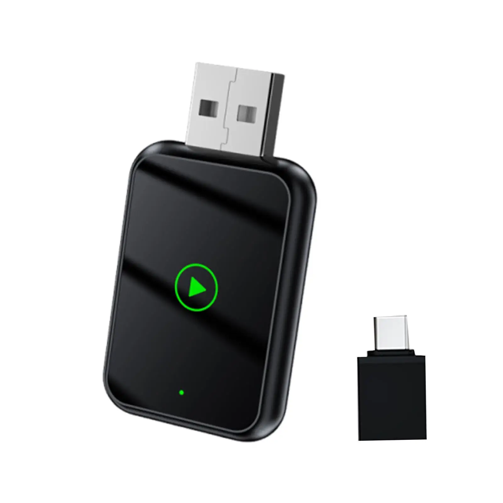 

Auto Wireless Adapter High Performance Split Screen Design Accessories Voice Broadcast Professional Auto Adapter for Travel